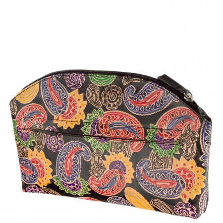 Valódi bőr neszeszer mintás felülettel Giultieri S1010B fekete