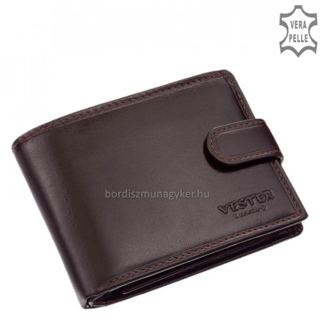 Vester Luxusná kožená pánska peňaženka v darčekovom balení VES08 / T hnedá