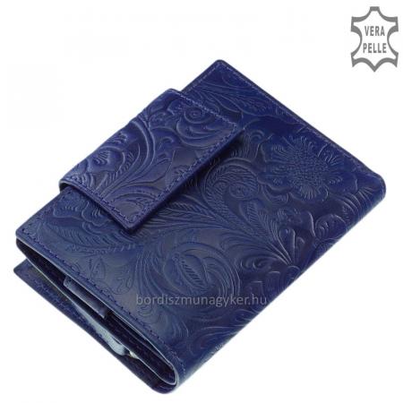 Virágmintás női pénztárca kék Sylvia Belmonte IM03