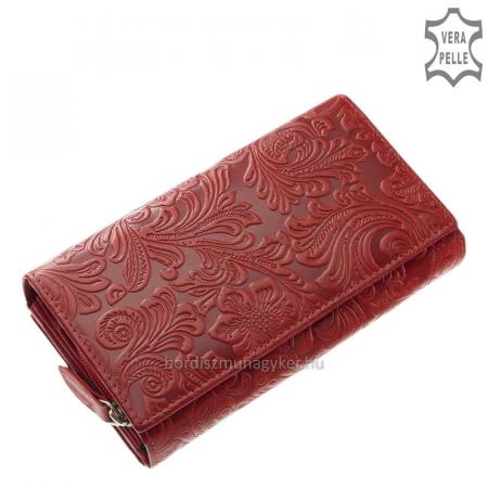 Dámska vzorovaná peňaženka červená Sylvia Belmonte IM04