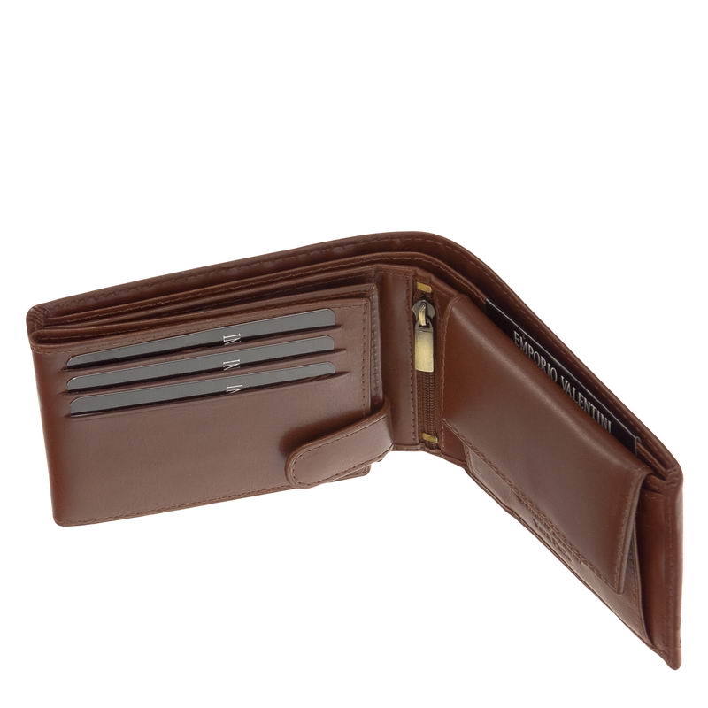 ALMADIH Portemonnaie En Cuir De Vachette Marron Vintage - 14 Compartiments Pour Cartes, Porte-Monnaie, Portefeuille Porte-Cartes, Pour Homme Femme