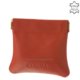 Leather coin holder La Scala M-004 red