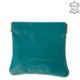 Leather coin holder La Scala M-004 turquoise