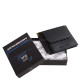 Leather dollar wallet with RFID protection black RG91