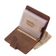 Leather men's card holder with switch GreenDeed brown GDC2038/T