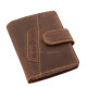 Leather men's card holder with switch GreenDeed brown GDD2038/T