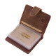 Leather men's card holder with switch GreenDeed brown GDM2038/T