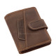 Leather men's card holder with switch GreenDeed brown-dark brown-brown GDD2038/T