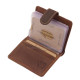 Leather men's card holder with switch GreenDeed brown-dark brown-brown GDG2038/T