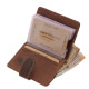 Leather men's card holder with switch GreenDeed brown-dark brown-brown GDG2038/T