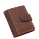 Leather men's card holder with switch GreenDeed brown-dark brown GDE2038/T