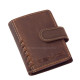 Usnjen moški kartonček s stikalom GreenDeed rjavo-temno rjav GDJ2038/T