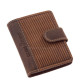 Usnjeno moško držalo za kartice s stikalom GreenDeed rjavo-temno rjavo GDM2038/T