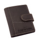 Leather men's card holder with switch GreenDeed black GDC2038/T