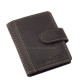 Leather men's card holder with switch GreenDeed black GDE2038/T