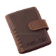 Usnjen moški kartonček s stikalom GreenDeed temno rjavo-rjav GDJ2038/T