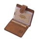 Usnjen moški kartonček s stikalom GreenDeed temno rjavo-rjav GDJ2038/T