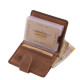 Usnjen moški kartonček s stikalom GreenDeed temno rjavo-rjav GDJ2038/T