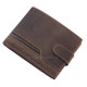 Leather men's wallet with toggle GreenDeed brown AFG1021/T