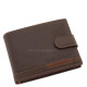 Læder pung til mænd med toggle GreenDeed brun AFK1027/T