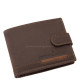 Leather men's wallet with toggle GreenDeed brown AFK6002L/T