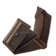 Herren-Geldbörse aus Leder mit Knebelverschluss GreenDeed braun AFK6002L/T