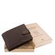 Portafoglio da uomo in pelle con interruttore GreenDeed marrone AGD1021/T
