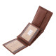 Leather men's wallet with toggle GreenDeed brown SGD1021