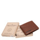 Leather men's wallet with toggle GreenDeed brown SGD1021