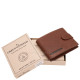 Portafoglio da uomo in pelle con chiusura a scatto GreenDeed marrone SGD1021/T
