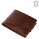 Leather men's wallet with switch GreenDeed cognac PAV09 / T