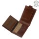 Leather men's wallet with switch GreenDeed cognac PAV09 / T