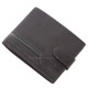 Leather men's wallet with toggle GreenDeed black AFG1027/T
