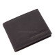 Leather men's wallet with toggle GreenDeed black AFK1021