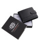 Skórzany portfel męski w pudełku prezentowym w kolorze czarnym SCB1021/T