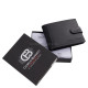 Skórzany portfel męski w pudełku prezentowym w kolorze czarnym SCC1021/T