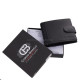 Skórzany portfel męski w pudełku prezentowym w kolorze czarnym SCC6002L/T