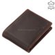 Leather men's wallet Green Deed OP1021-PI / BAR