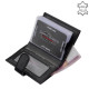 Suport card din piele cu comutator Corvo Bianco Luxury COR2038/T negru