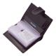 Kožený držiak na karty s vypínačom Giultieri GCS2038 čierno-sivý