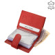 Kartenhalter aus Leder mit Schalter La Scala DCO2038 / T rot