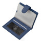Kožni držač kartica s prekidačem La Scala DGN2038/T plavi