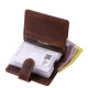 Leather card holder with switch La Scala K2039/T brown