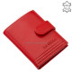 Kožený držák na karty s vypínačem La Scala TGN2038/T červený