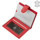 Kožený držák na karty s vypínačem La Scala TGN2038/T červený
