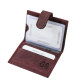 Leather card holder with switch Sylvia Belmonte DVM2038/T burgundy