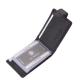 Kožni držač za kartice s prekidačem lovačka koža La Scala Luxury LSH30809/T crna