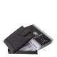 Skórzane etui na karty z włącznikiem, skóra myśliwska La Scala Luxury LSH30809/T, kolor czarny