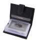 Skórzane etui na karty w pudełku prezentowym, czarne SCB2038/T