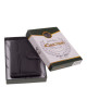 Skórzane etui na karty w pudełku prezentowym, czarne SCN2038/PTL